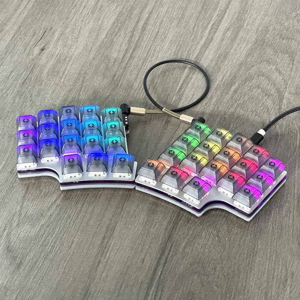 Split Ergonomics 35 Layout Hot-swappable Mechanical Keyboard RGB QMK VIAL All key rogrammable Mini Independent Gaming Keyboard
