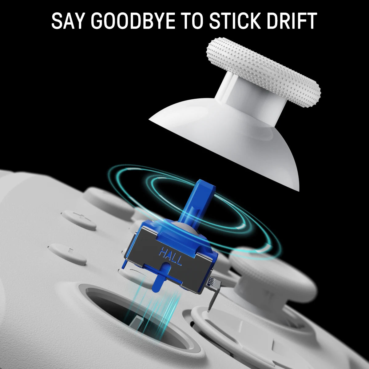 FUNLAB Pro Wireless Controller for Nintendo Switch - Hall Effect, RGB, White