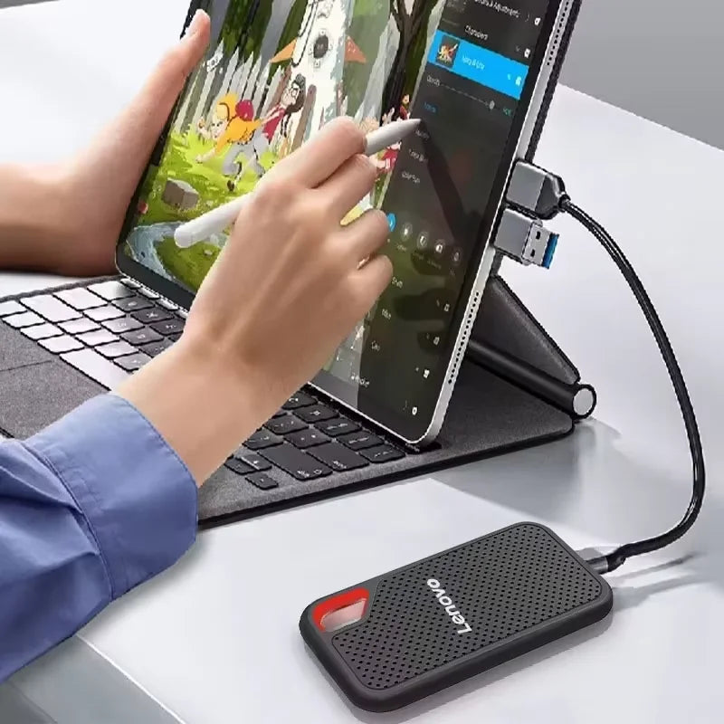 Lenovo SSD 256TB Portable Mobile Hard Disk E60 128TB 8TB USB 3.1 HD External Mobile Hard Disk HDD Storage Devices for Laptop PS5