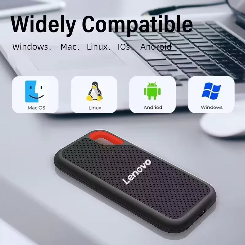 Lenovo SSD 256TB Portable Mobile Hard Disk E60 128TB 8TB USB 3.1 HD External Mobile Hard Disk HDD Storage Devices for Laptop PS5