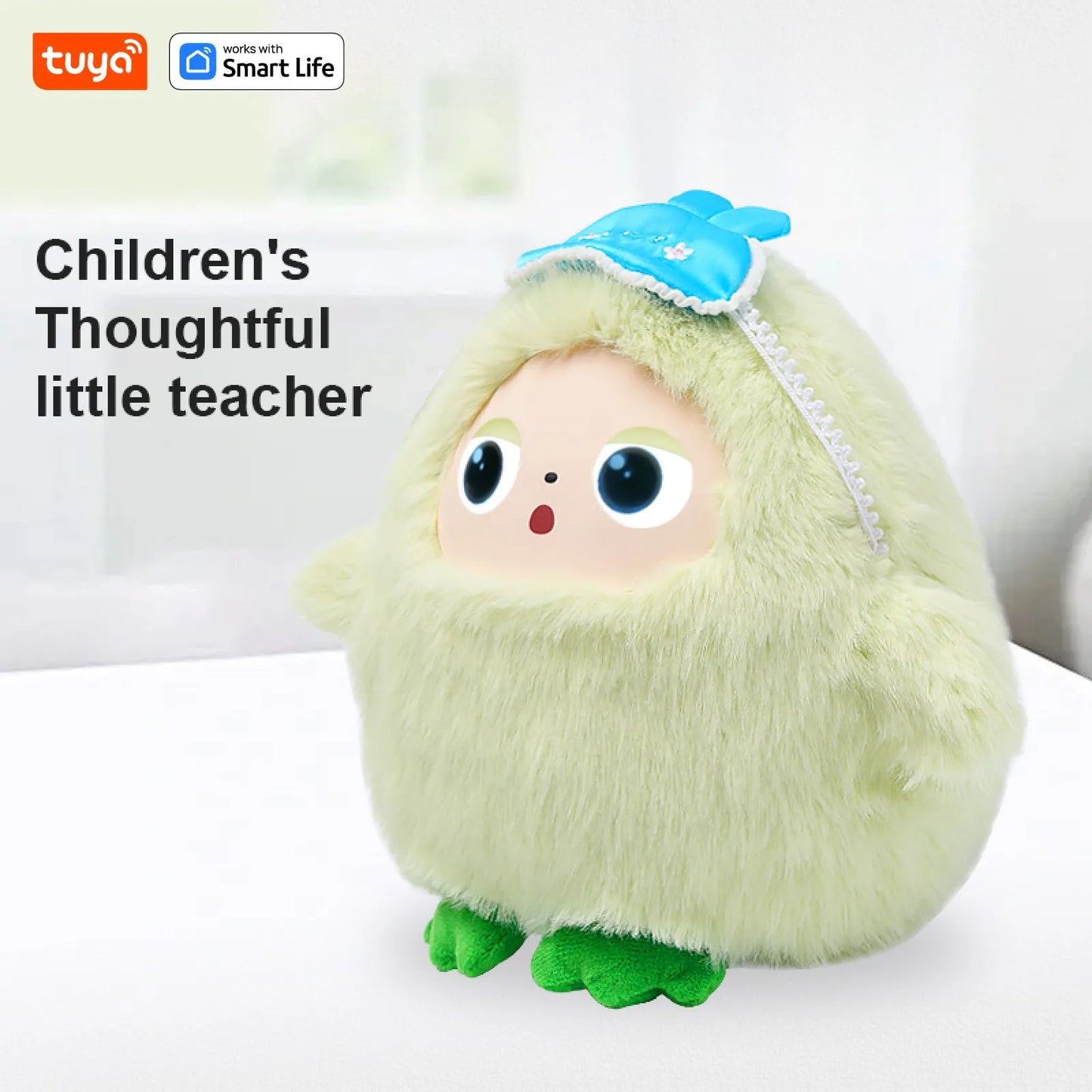 AI Plush Toy W/Smart Voice&LED Eyes,Interactive Companion for Kid/AdultGift-ReadyRechargeable E-Pet open up fun life W/Tuya App
