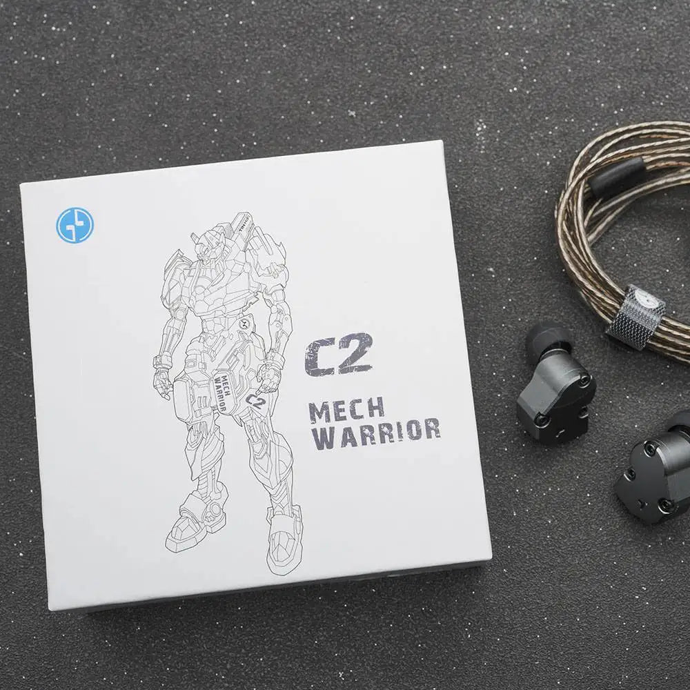 TINHIFI C2 Mech Warrior Dynamic Driver In-Ear Wired Earphone IEM PU+LCP Composite Diaphragm Headphones 2pin 0.78|7hz Zero KZ