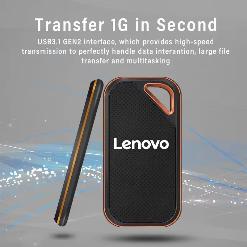 Lenovo SSD 256TB Portable Mobile Hard Disk E60 128TB 8TB USB 3.1 HD External Mobile Hard Disk HDD Storage Devices for Laptop PS5