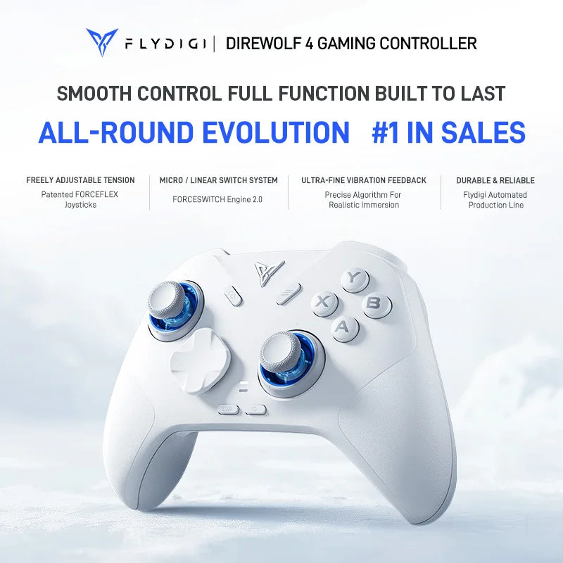 Flydigi Just Launched Direwolf 4 controller gamepad wireless gamepad for pc /Switch/Phone/tablet computer,with charging dock