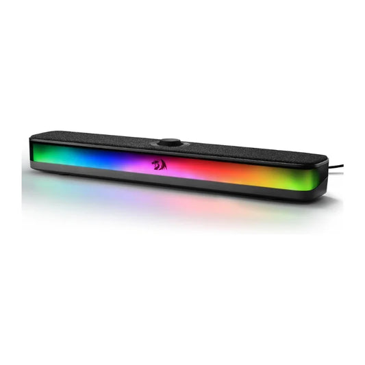 Redragon GS515 RGB Desktop Soundbar 2.0 Channel Stereo Computer Speakers for Desktop Bluetooth 5.3, USB-C/USB Powered, Black