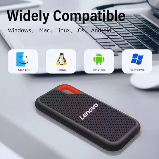 Lenovo SSD 256TB Portable Mobile Hard Disk E60 128TB 8TB USB 3.1 HD External Mobile Hard Disk HDD Storage Devices for Laptop PS5