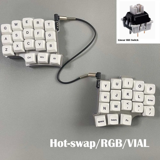 Split Ergonomics 35 Layout Hot-swappable Mechanical Keyboard RGB QMK VIAL All key rogrammable Mini Independent Gaming Keyboard