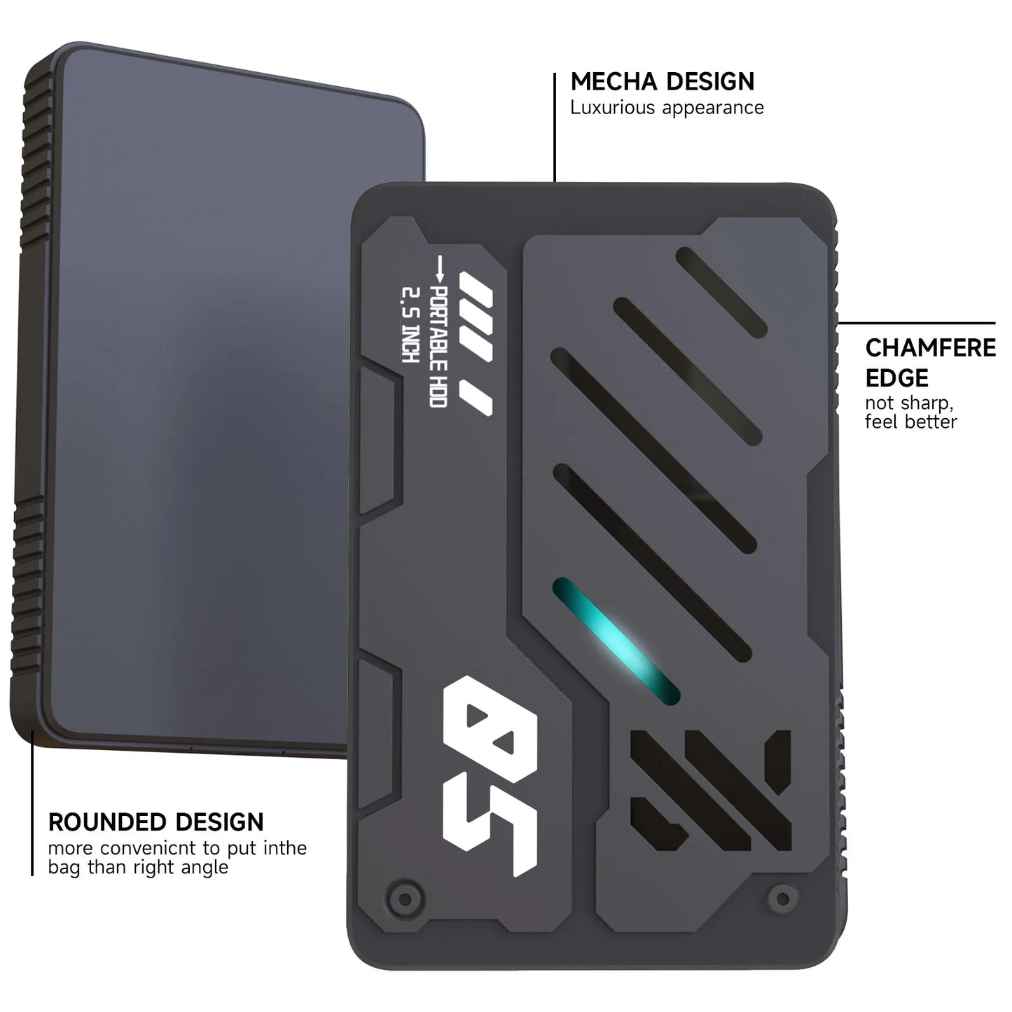 2.5" HDD Portable External Hard Drive USB3.0/3.1 1tb External Drive Hard For PS4 Laptop Macbook PC